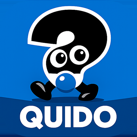 Quido, la mascotte: un punto interrogativo con occhi e gambe